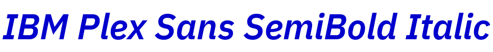 IBM Plex Sans SemiBold Italic font